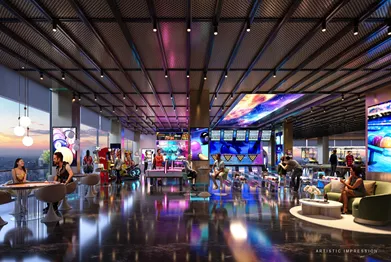 Aura Vantage entertainment zone with vibrant ambience